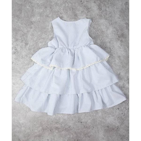 ラ・ポシェ・ビスキュイ　La poche biscuit　ストライプ　ノースリーブ　ワンピース　 (110・120・130・140） さくらんぼ　キッズ　小学生　女の子　フリル | la poche biscuit | 05