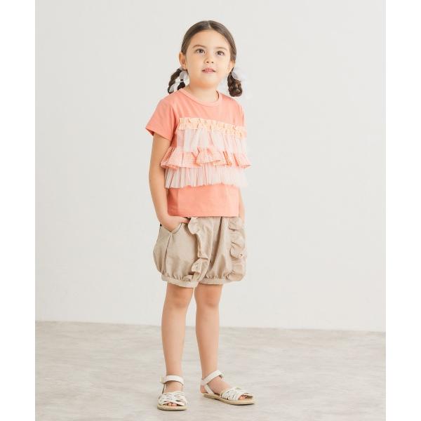 ラ・ポシェ・ビスキュイ　La poche biscuit　フリル　ショートパンツ　 (110・120・130・140） ズボン　短パン　キッズ　小学生　女の子　フリル | la poche biscuit | 01
