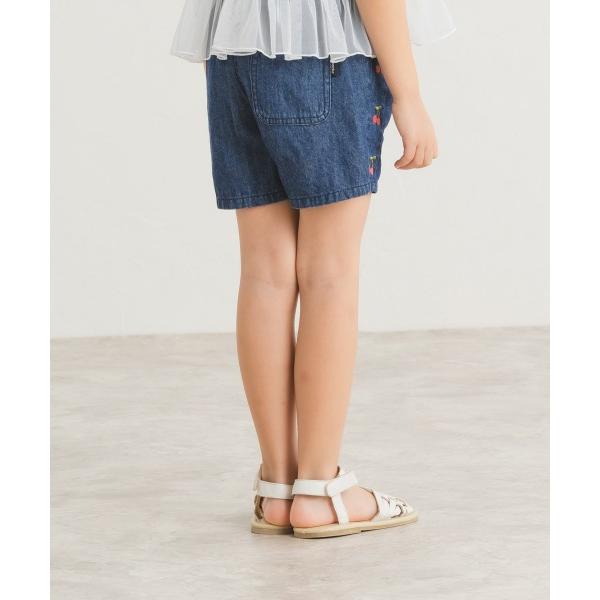 ラ・ポシェ・ビスキュイ　La poche biscuit　さくらんぼ　デニム　ショートパンツ　 (110・120・130・140） ズボン　短パン　キッズ　小学生　女の子 | la poche biscuit | 03