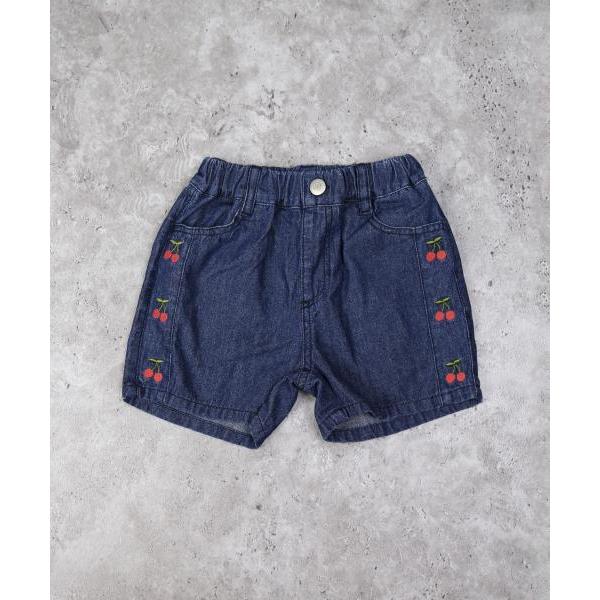 ラ・ポシェ・ビスキュイ　La poche biscuit　さくらんぼ　デニム　ショートパンツ　 (110・120・130・140） ズボン　短パン　キッズ　小学生　女の子 | la poche biscuit | 04