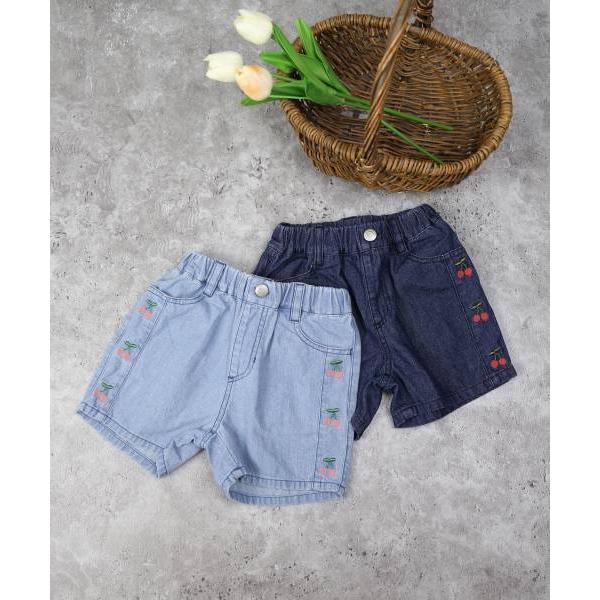 ラ・ポシェ・ビスキュイ　La poche biscuit　さくらんぼ　デニム　ショートパンツ　 (110・120・130・140） ズボン　短パン　キッズ　小学生　女の子 | la poche biscuit | 07