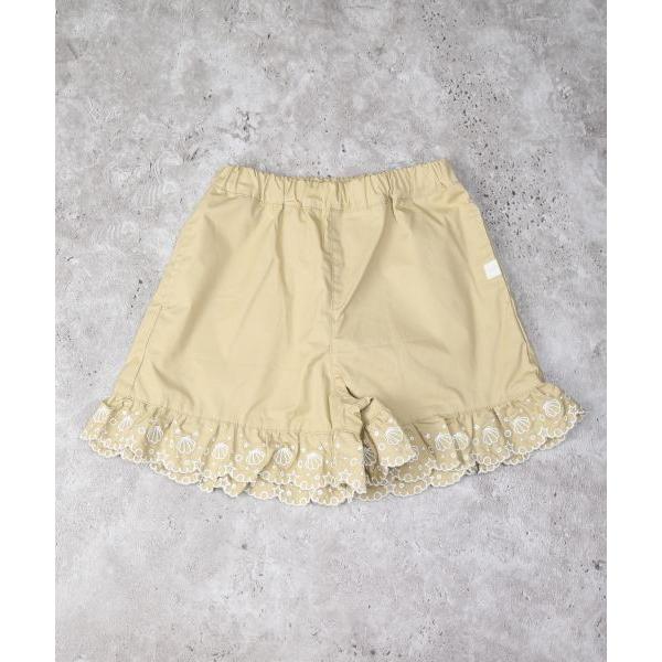 ラ・ポシェ・ビスキュイ　La poche biscuit　貝殻　刺繍　フリル　キュロット　 (110・120・130・140） ズボン　短パン　パンツ　キッズ　小学生　女の子 | la poche biscuit | 03