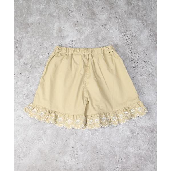 ラ・ポシェ・ビスキュイ　La poche biscuit　貝殻　刺繍　フリル　キュロット　 (110・120・130・140） ズボン　短パン　パンツ　キッズ　小学生　女の子 | la poche biscuit | 04