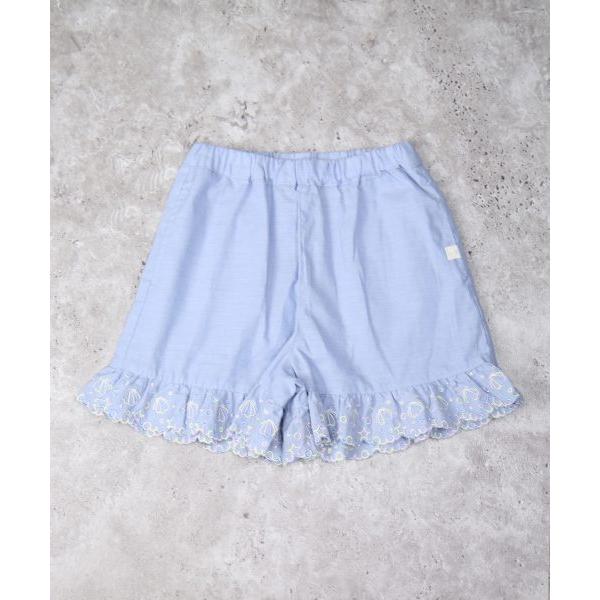 ラ・ポシェ・ビスキュイ　La poche biscuit　貝殻　刺繍　フリル　キュロット　 (110・120・130・140） ズボン　短パン　パンツ　キッズ　小学生　女の子 | la poche biscuit | 05