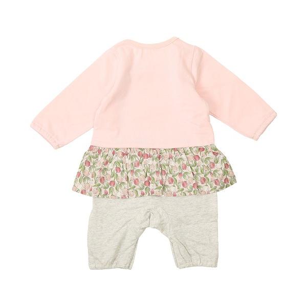 ●50％OFFセール●ラ・ポシェ・ビスキュイ　La poche biscuit　うさぎプリント リボンモチーフ 花柄切替 ロンパース (70・80)赤ちゃん 女の子 ギフト | la poche biscuit | 03