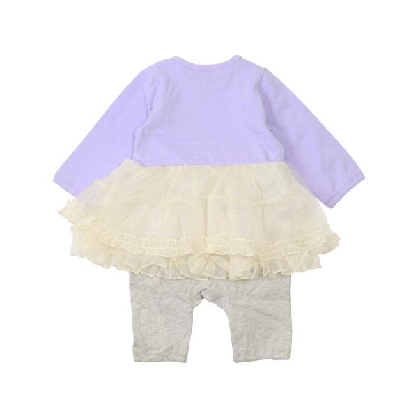 ●50％OFFセール●ラ・ポシェ・ビスキュイ　La poche biscuit　チュールスカート切替 ロンパース (70・80)ベビー 赤ちゃん 女の子 ギフト 春 秋 | la poche biscuit | 03