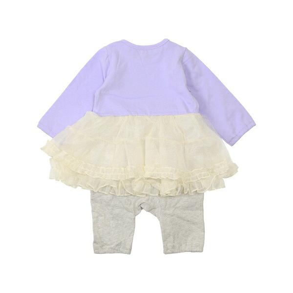 ●50％OFFセール●ラ・ポシェ・ビスキュイ　La poche biscuit　チュールスカート切替 ロンパース (70・80)ベビー 赤ちゃん 女の子 ギフト 春 秋 | la poche biscuit | 03