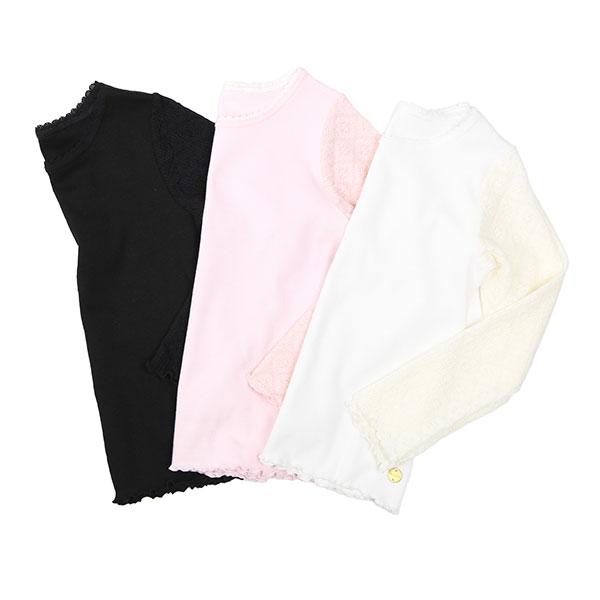 ●50％OFFセール●ラ・ポシェ・ビスキュイ　La poche biscuit　袖シアー切替  長袖Tシャツ ロンT (90・100・110・120・130・140)女の子  インナー キッズ | la poche biscuit | 05