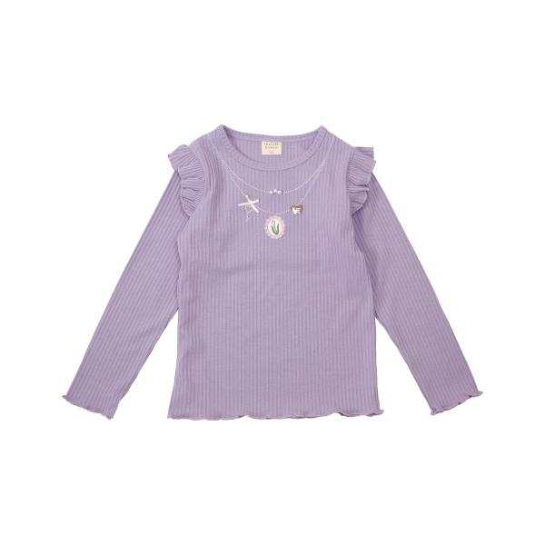 ●50％OFFセール●ラ・ポシェ・ビスキュイ　La poche biscuit　 肩フリル長袖Tシャツ(90・100・110・120・130・140)女の子　　ロンT | la poche biscuit | 03