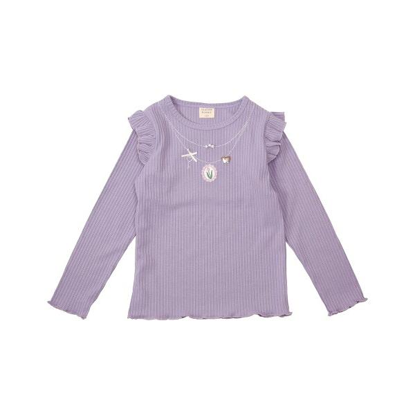 ●50％OFFセール●ラ・ポシェ・ビスキュイ　La poche biscuit　 肩フリル長袖Tシャツ(90・100・110・120・130・140)女の子　　ロンT | la poche biscuit | 03