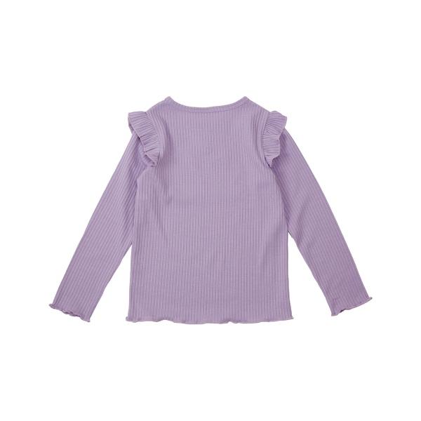 ●50％OFFセール●ラ・ポシェ・ビスキュイ　La poche biscuit　 肩フリル長袖Tシャツ(90・100・110・120・130・140)女の子　　ロンT | la poche biscuit | 06