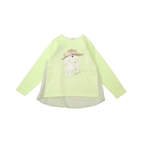 ●50％OFFセール●ラ・ポシェ・ビスキュイ　La poche biscuit　 うさぎ長袖Tシャツ(90・100・110・120・130・140)女の子　　ロンT　切替 | la poche biscuit | 03