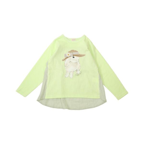 ●50％OFFセール●ラ・ポシェ・ビスキュイ　La poche biscuit　 うさぎ長袖Tシャツ(90・100・110・120・130・140)女の子　　ロンT　切替 | la poche biscuit | 03