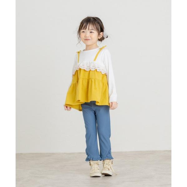 ●50％OFFセール●ラ・ポシェ・ビスキュイ　La poche biscuit　 ドッキングチュニック　長袖(90・100・110・120・130・140)　女の子　　　刺繍　レース | la poche biscuit | 01