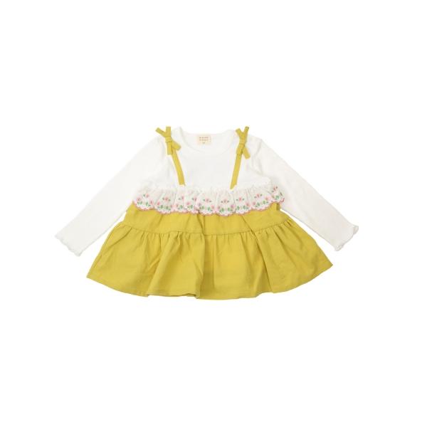 ●50％OFFセール●ラ・ポシェ・ビスキュイ　La poche biscuit　 ドッキングチュニック　長袖(90・100・110・120・130・140)　女の子　　　刺繍　レース | la poche biscuit | 04