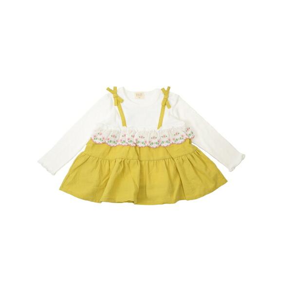 ●50％OFFセール●ラ・ポシェ・ビスキュイ　La poche biscuit　 ドッキングチュニック　長袖(90・100・110・120・130・140)　女の子　　　刺繍　レース | la poche biscuit | 04