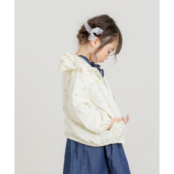 ●50％OFFセール●ラ・ポシェ・ビスキュイ　La poche biscuit　ハート総柄タフタジャケット(90・100・110・120・130・140)女の子　キッズ　羽織り | la poche biscuit | 02