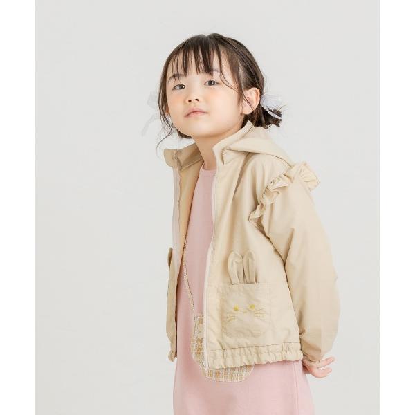 ●50％OFFセール●ラ・ポシェ・ビスキュイ　La poche biscuit　うさぎウインドブレーカー(90・100・110・120・130・140)女の子　キッズ　羽織り | la poche biscuit | 01