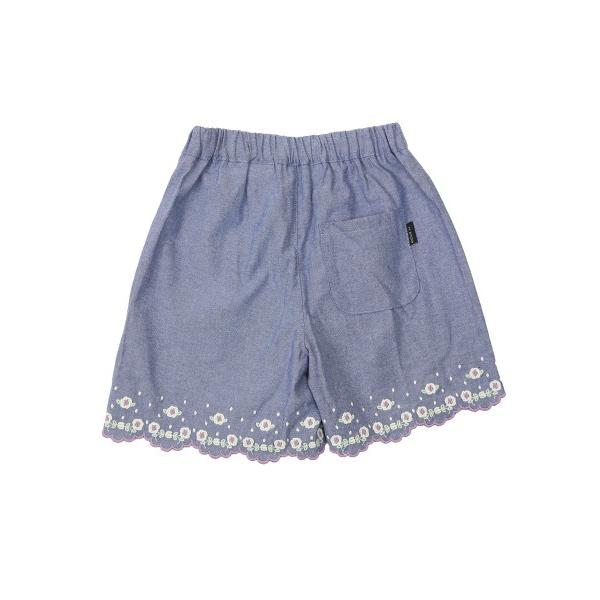 ●50％OFFセール●ラ・ポシェ・ビスキュイ　La poche biscuit　花刺繍キュロット(90・100・110・120・130・140)女の子　キッズ　ショートパンツ　ズボン | la poche biscuit | 03