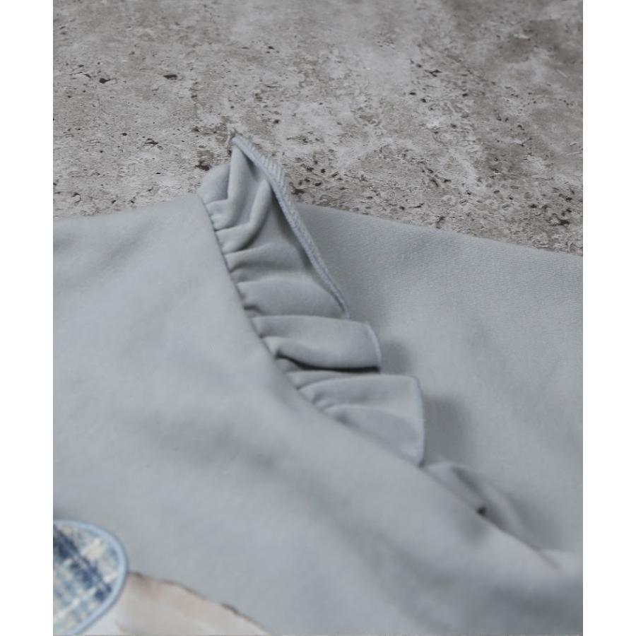 ●50％OFFセール●  ラポシェビスキュイ La poche biscuit 肩フリルうさぎプリントトレーナー ( 90 100 110 120 130 140 ) 子ども服 アウトレット | la poche biscuit | 03