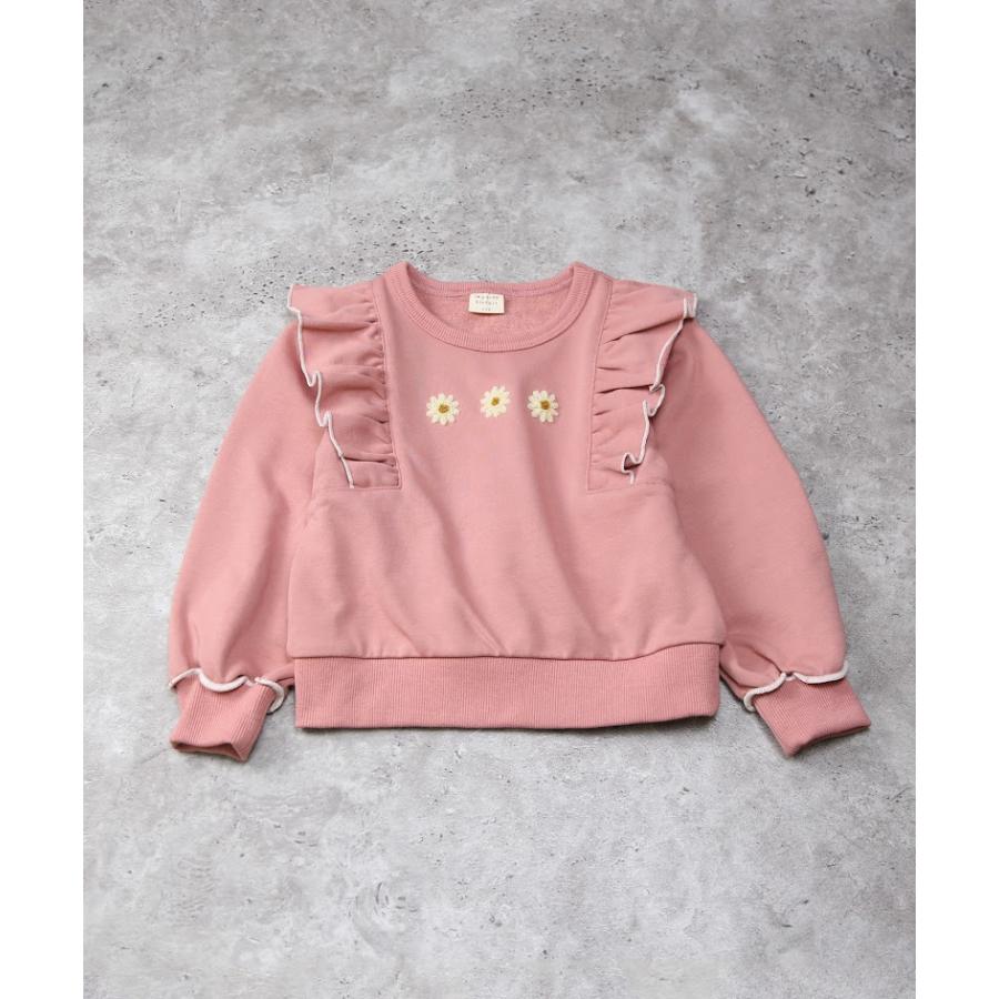 ●50％OFFセール●  ラポシェビスキュイ La poche biscuit デイジー刺繍トレーナー ( 90 100 110 120 130 140 ) 子ども服 女の子 アウトレット | la poche biscuit | 02