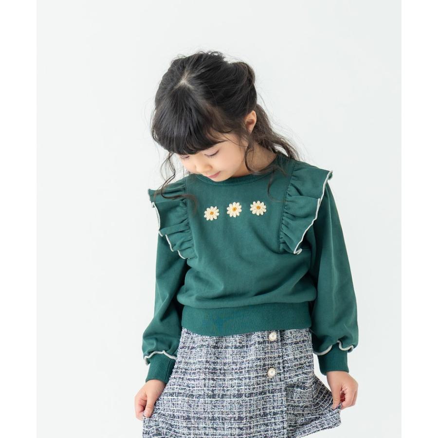 ●50％OFFセール●  ラポシェビスキュイ La poche biscuit デイジー刺繍トレーナー ( 90 100 110 120 130 140 ) 子ども服 女の子 アウトレット | la poche biscuit | 04