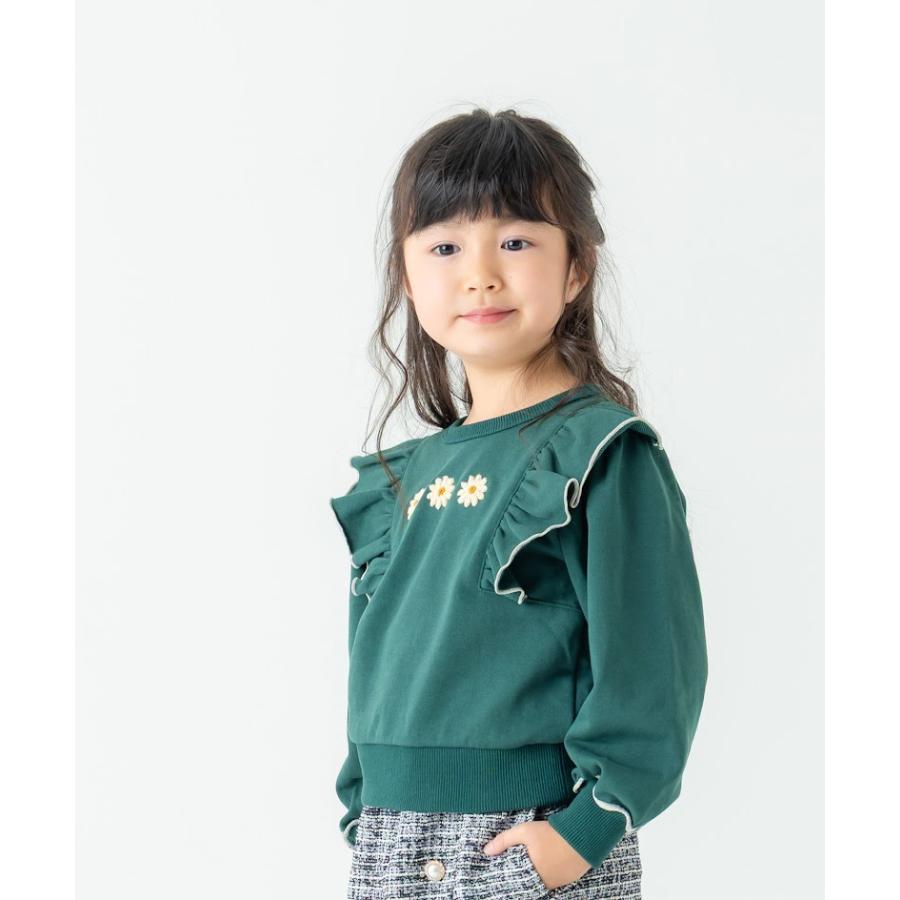 ●50％OFFセール●  ラポシェビスキュイ La poche biscuit デイジー刺繍トレーナー ( 90 100 110 120 130 140 ) 子ども服 女の子 アウトレット | la poche biscuit | 05
