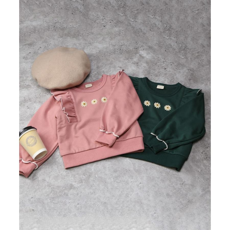 ●50％OFFセール●  ラポシェビスキュイ La poche biscuit デイジー刺繍トレーナー ( 90 100 110 120 130 140 ) 子ども服 女の子 アウトレット | la poche biscuit | 07