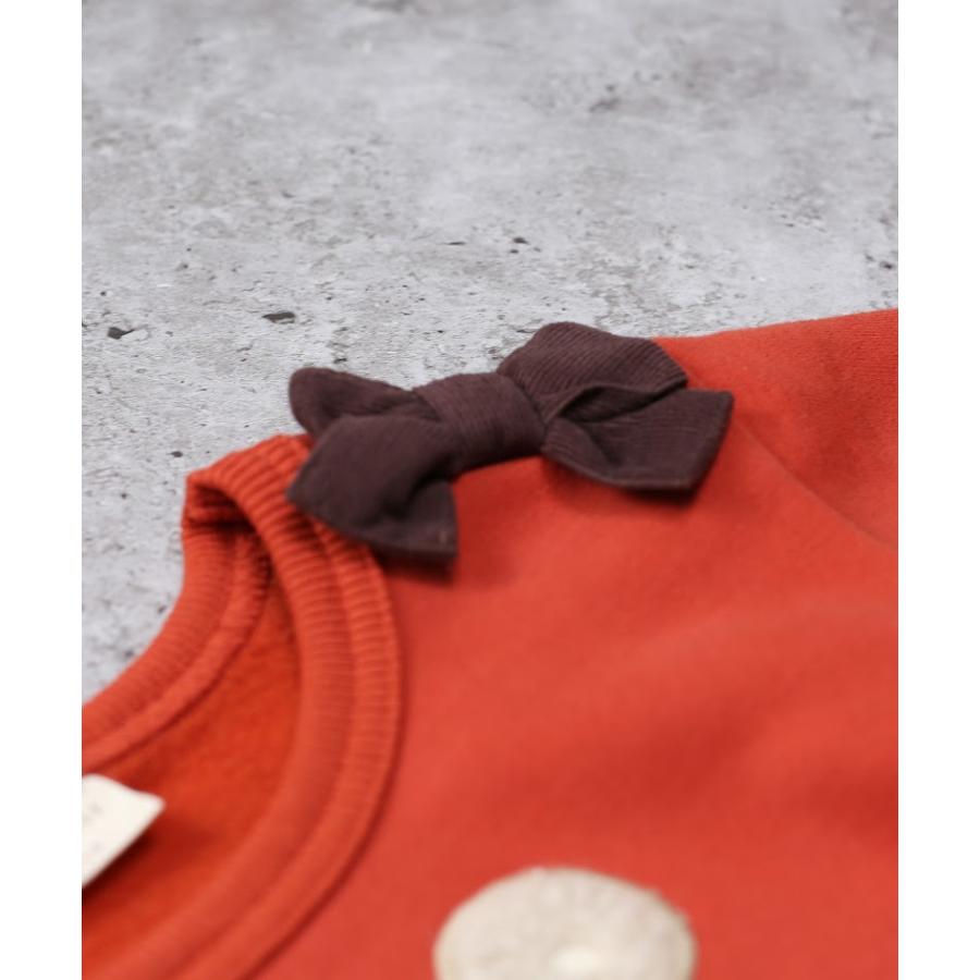 ●50％OFFセール●  ラポシェビスキュイ La poche biscuit テディベアアップリケスウェット(裏起毛) ( 90 100 110 120 130 140 )  アウトレット | la poche biscuit | 07