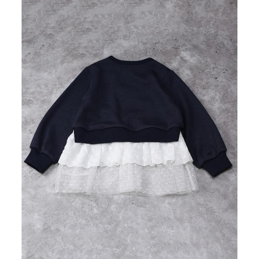 ●50％OFFセール●  ラポシェビスキュイ La poche biscuit チェックリボン付きチュールチュニック ( 90 100 110 120 130 140 )  アウトレット | la poche biscuit | 03