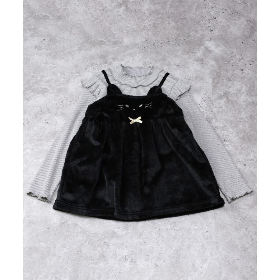 ●50％OFFセール●  ラポシェビスキュイ La poche biscuit ねこチュニック ( 90 100 110 120 130 140 ) 子ども服 幼児 キッズ アウトレット | la poche biscuit | 01