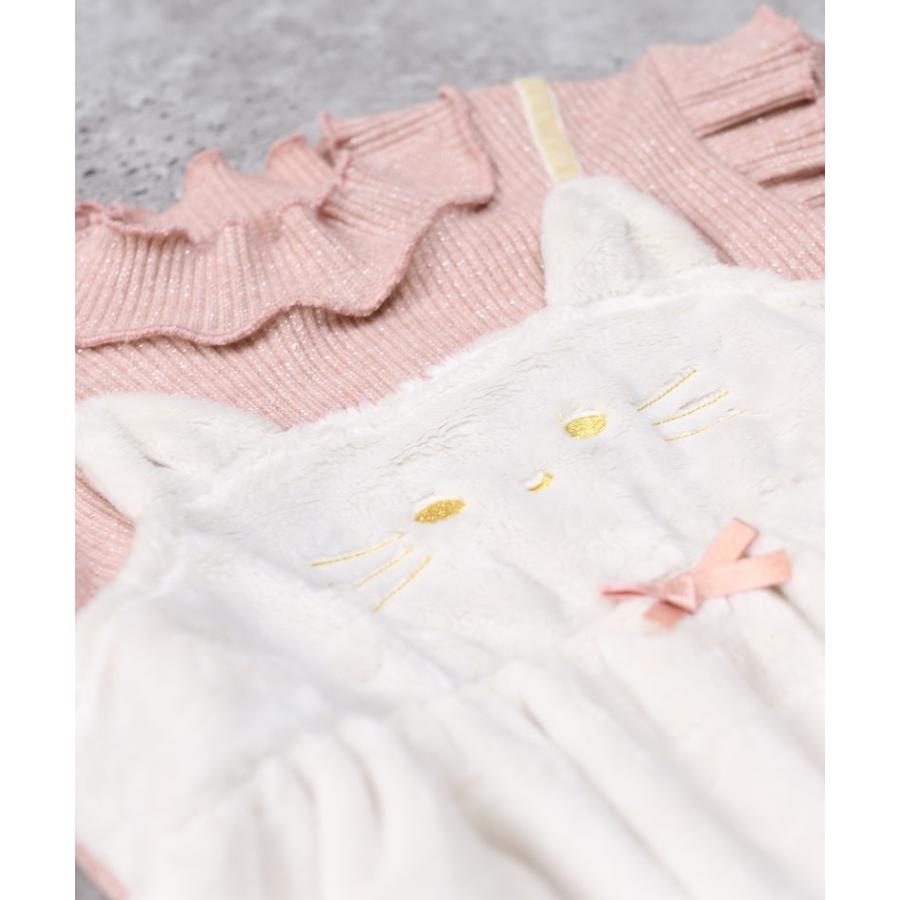 ●50％OFFセール●  ラポシェビスキュイ La poche biscuit ねこチュニック ( 90 100 110 120 130 140 ) 子ども服 幼児 キッズ アウトレット | la poche biscuit | 05