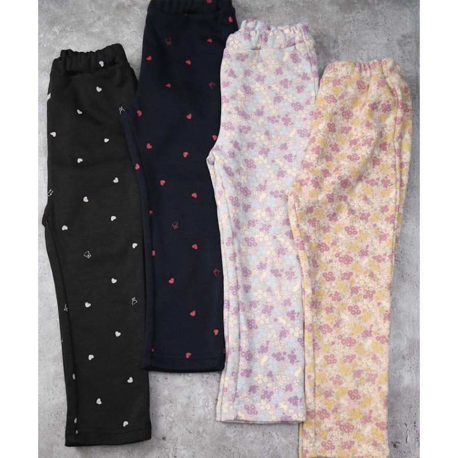 ●50％OFFセール●  ラポシェビスキュイ La poche biscuit 総柄スリムパンツ(裏シャギー) ( 90 100 110 120 130 140 ) 長ズボン アウトレット | la poche biscuit | 12