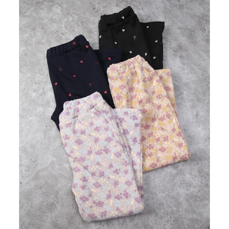 ●50％OFFセール●  ラポシェビスキュイ La poche biscuit 総柄スリムパンツ(裏シャギー) ( 90 100 110 120 130 140 ) 長ズボン アウトレット | la poche biscuit | 13