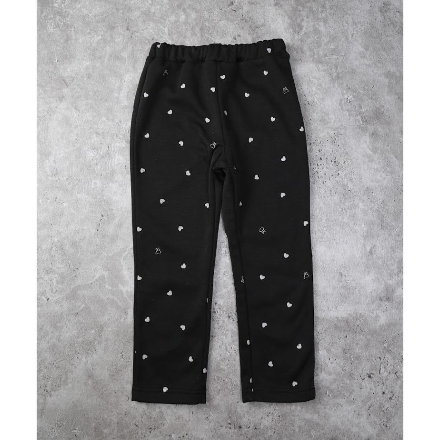 ●50％OFFセール●  ラポシェビスキュイ La poche biscuit 総柄スリムパンツ(裏シャギー) ( 90 100 110 120 130 140 ) 長ズボン アウトレット | la poche biscuit | 01