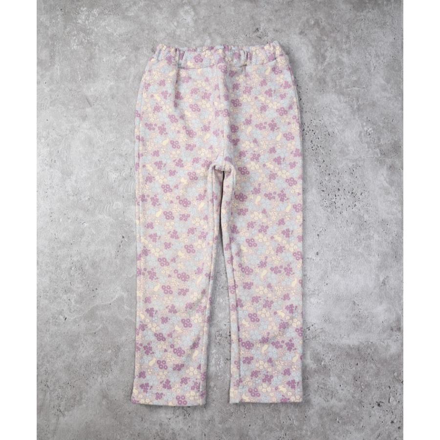 ●50％OFFセール●  ラポシェビスキュイ La poche biscuit 総柄スリムパンツ(裏シャギー) ( 90 100 110 120 130 140 ) 長ズボン アウトレット | la poche biscuit | 02