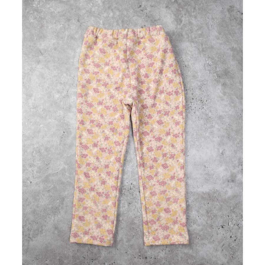 ●50％OFFセール●  ラポシェビスキュイ La poche biscuit 総柄スリムパンツ(裏シャギー) ( 90 100 110 120 130 140 ) 長ズボン アウトレット | la poche biscuit | 04