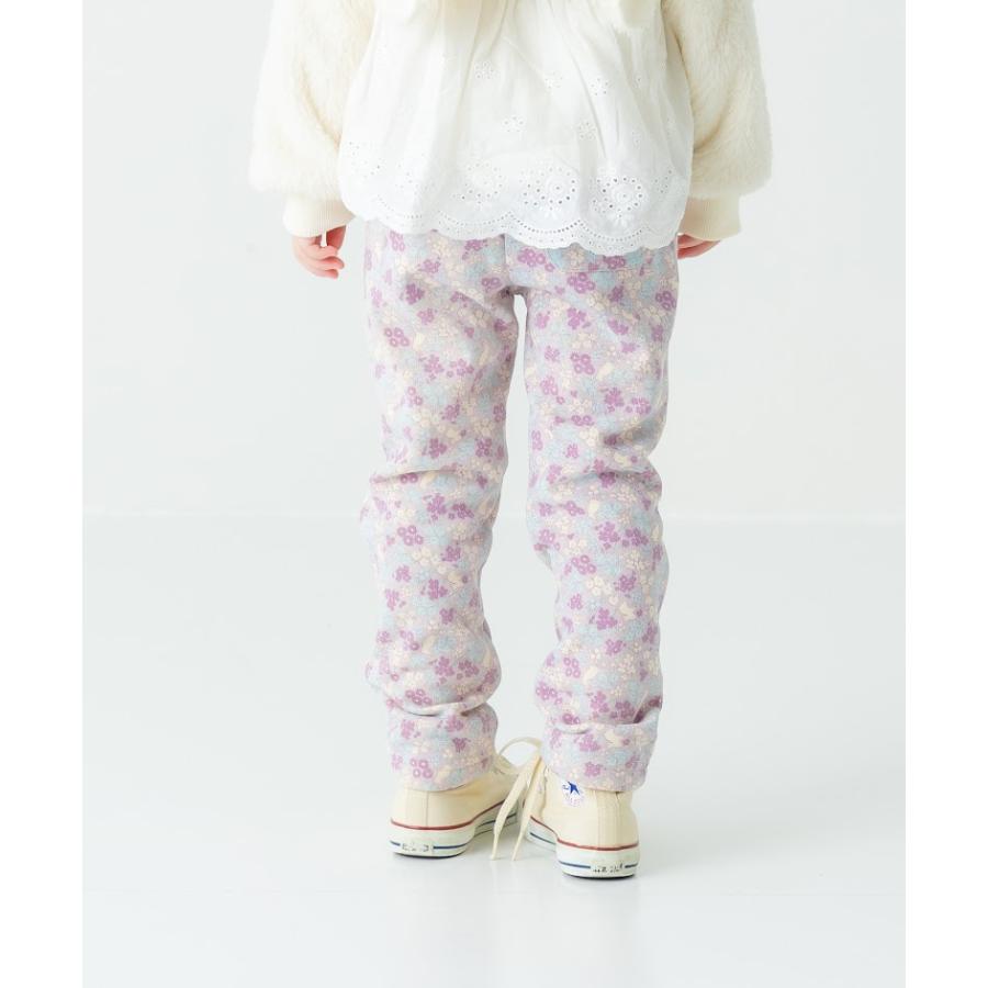 ●50％OFFセール●  ラポシェビスキュイ La poche biscuit 総柄スリムパンツ(裏シャギー) ( 90 100 110 120 130 140 ) 長ズボン アウトレット | la poche biscuit | 08