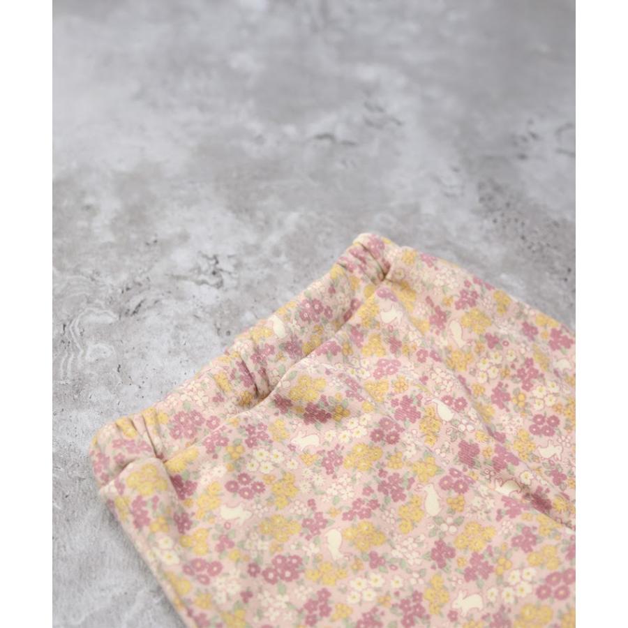 ●50％OFFセール●  ラポシェビスキュイ La poche biscuit 総柄スリムパンツ(裏シャギー) ( 90 100 110 120 130 140 ) 長ズボン アウトレット | la poche biscuit | 09