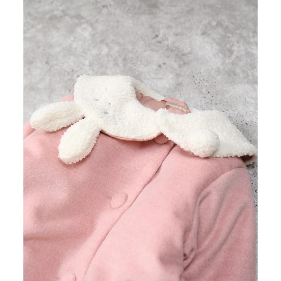 ●50％OFFセール●  ラポシェビスキュイ La poche biscuit うさぎのノーカラーコート ( 90 100 110 120 130 140 ) 子ども服 幼児 アウトレット | la poche biscuit | 07
