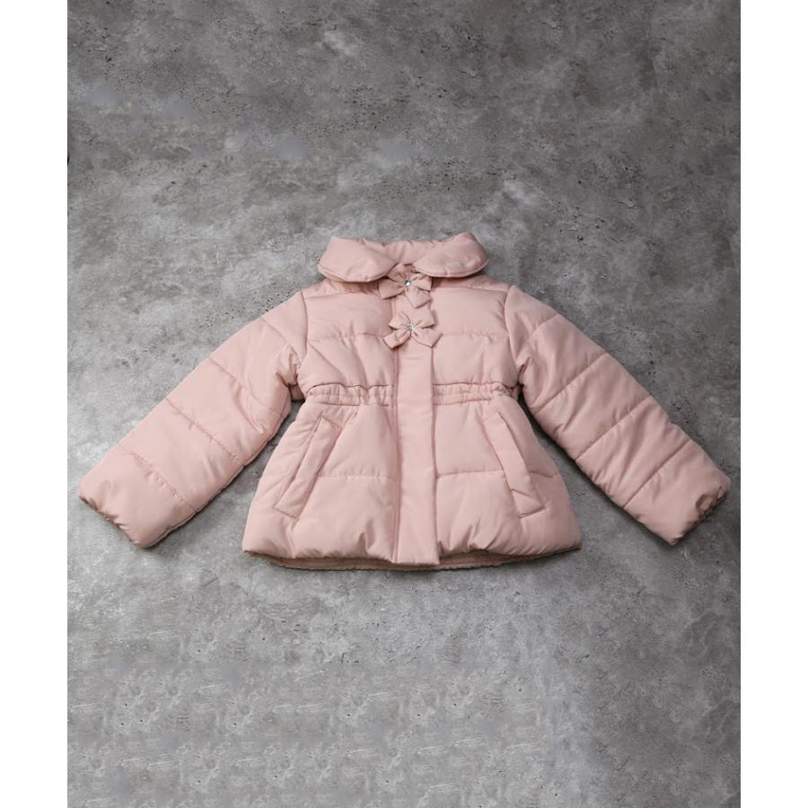 ●50％OFFセール●  ラポシェビスキュイ La poche biscuit リボン付き中綿ジャケット ( 90 100 110 120 130 140 ) 子ども服 幼児 アウトレット | la poche biscuit | 02