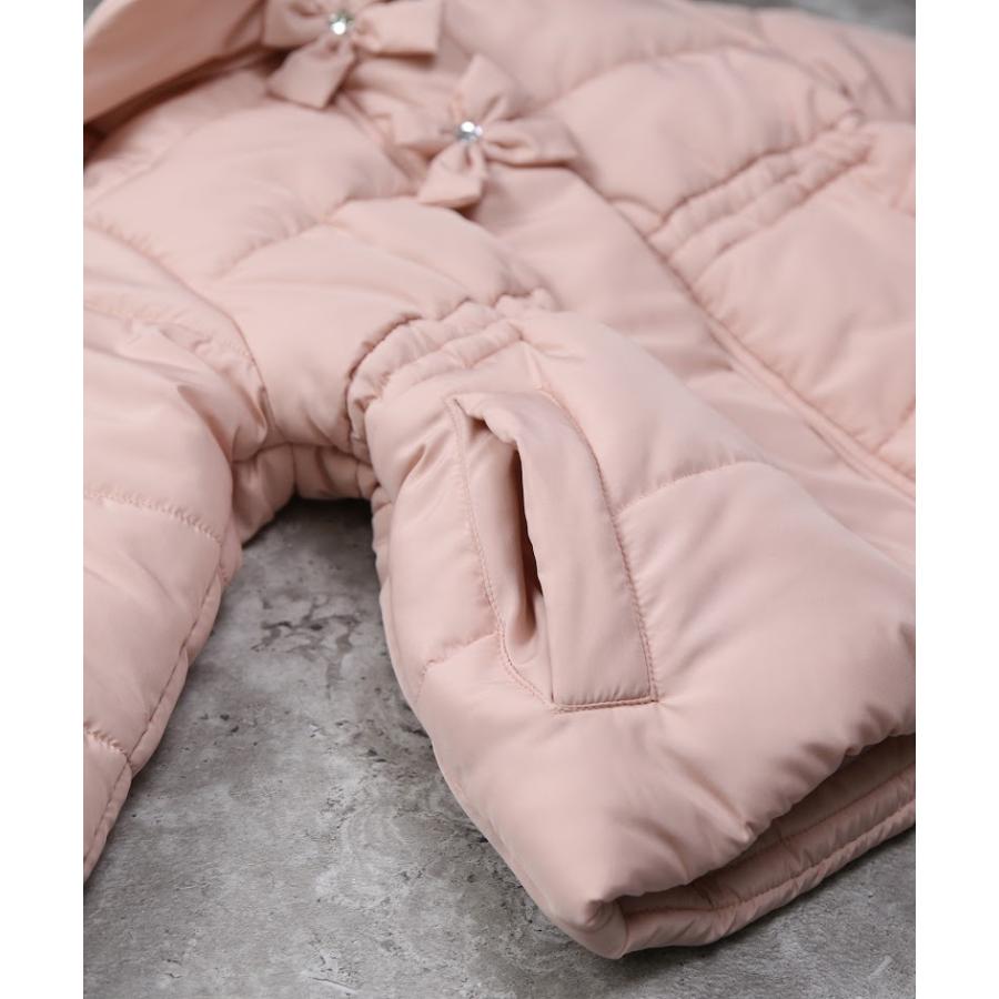 ●50％OFFセール●  ラポシェビスキュイ La poche biscuit リボン付き中綿ジャケット ( 90 100 110 120 130 140 ) 子ども服 幼児 アウトレット | la poche biscuit | 05