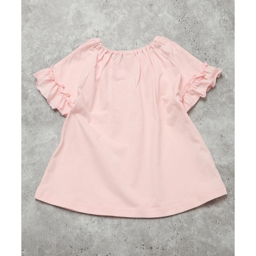 ●40％OFFセール●ラポシェビスキュイ La poche biscuit パフュームプリント袖フリルTシャツ ( 90 100 110 120 130 140 ）　アウトレット | la poche biscuit | 03