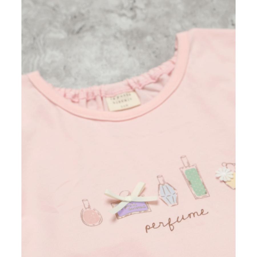 ●40％OFFセール●ラポシェビスキュイ La poche biscuit パフュームプリント袖フリルTシャツ ( 90 100 110 120 130 140 ）　アウトレット | la poche biscuit | 04
