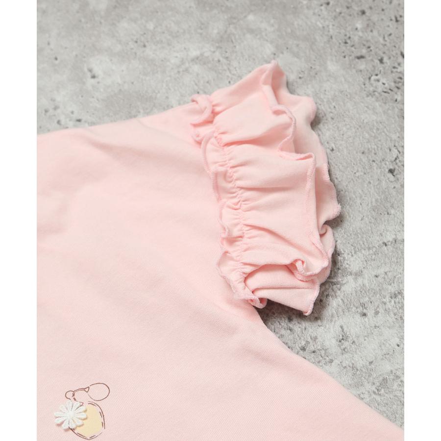 ●40％OFFセール●ラポシェビスキュイ La poche biscuit パフュームプリント袖フリルTシャツ ( 90 100 110 120 130 140 ）　アウトレット | la poche biscuit | 05