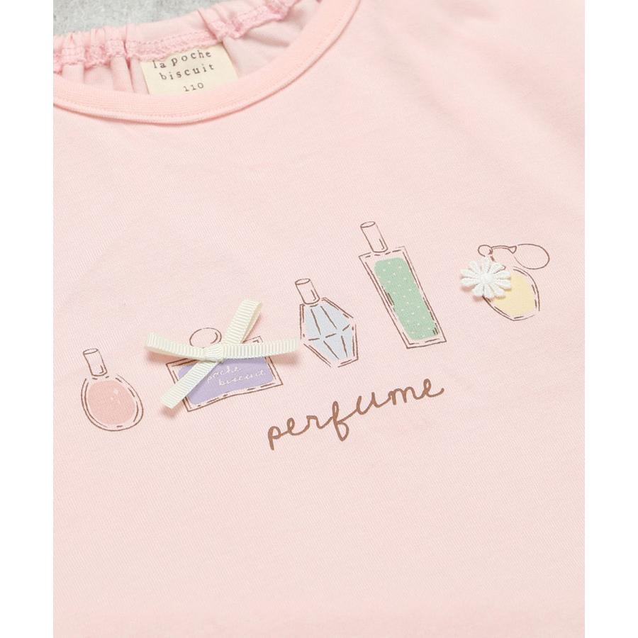 ●40％OFFセール●ラポシェビスキュイ La poche biscuit パフュームプリント袖フリルTシャツ ( 90 100 110 120 130 140 ）　アウトレット | la poche biscuit | 06