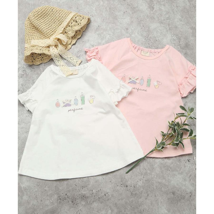 ●40％OFFセール●ラポシェビスキュイ La poche biscuit パフュームプリント袖フリルTシャツ ( 90 100 110 120 130 140 ）　アウトレット | la poche biscuit | 08