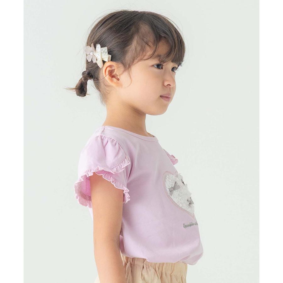 ●40％OFFセール●ラポシェビスキュイ La poche biscuit 立体ハート×袖フリル半袖Tシャツ ( 90 100 110 120 130 140 ）　アウトレット | la poche biscuit | 11