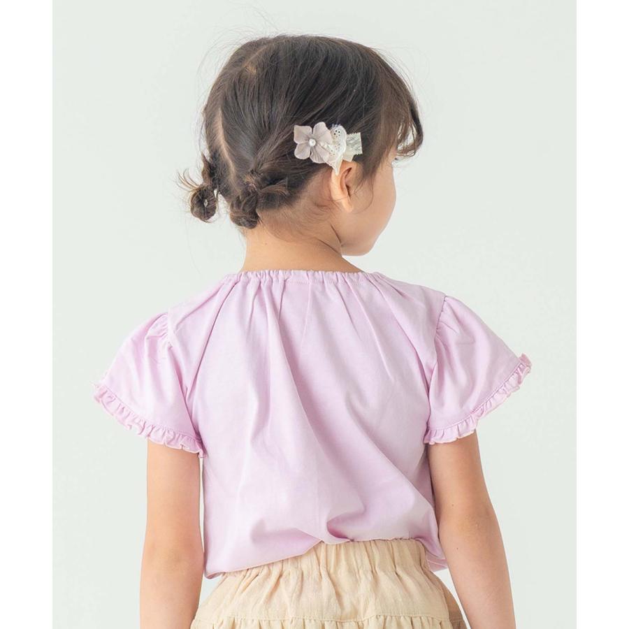 ●40％OFFセール●ラポシェビスキュイ La poche biscuit 立体ハート×袖フリル半袖Tシャツ ( 90 100 110 120 130 140 ）　アウトレット | la poche biscuit | 12