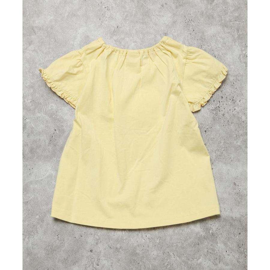 ●40％OFFセール●ラポシェビスキュイ La poche biscuit 立体ハート×袖フリル半袖Tシャツ ( 90 100 110 120 130 140 ）　アウトレット | la poche biscuit | 03